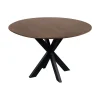 QUVIO Eettafel Sofia – Rond – Ø120 – Kruispoot – Bruin
