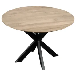 QUVIO Eettafel Sofia - Rond - Ø130 - Kruispoot - Naturel