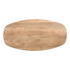Houten Eettafels|Ovale Eettafels-QUVIO Eettafel Sofia– Deens ovaal – 180x90 cm – Kruispoot – Naturel