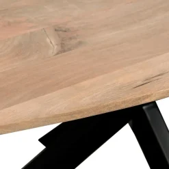 Houten Eettafels|Ovale Eettafels-QUVIO Eettafel Sofia– Deens ovaal – 180x90 cm – Kruispoot – Naturel