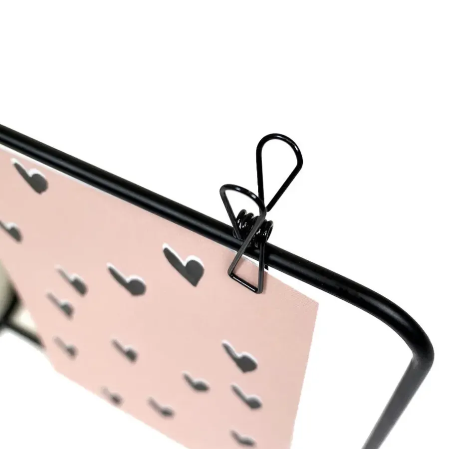 QUVIO Fotoframe met vaasje - Zwart en wit