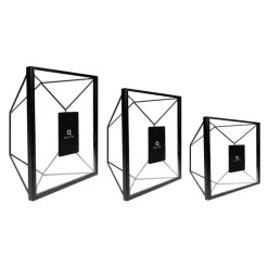 Fotolijsten-QUVIO Fotolijstje hexagon set van 3 - Zwart