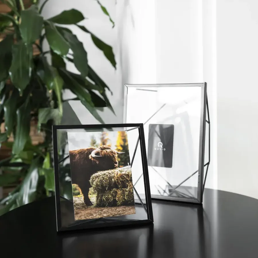 Fotolijsten-QUVIO Fotolijstje hexagon staal 15 x 15cm - Zwart