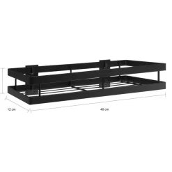 Wandrekken-QUVIO kruidenrek keuken metaal - Zwart - 40 cm