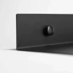 QUVIO Metalen muur plank - Zwart - 60 cm
