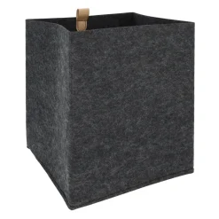 Opbergmanden-QUVIO Organizer vierkant - 23 x 26,5 cm - Vilt - Donker grijs