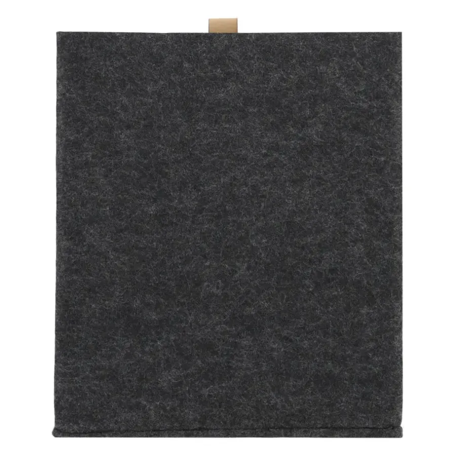 Opbergmanden-QUVIO Organizer vierkant - 23 x 26,5 cm - Vilt - Donker grijs