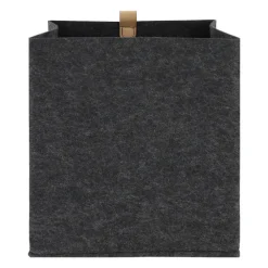 Opbergmanden-QUVIO Organizer vierkant - 23 x 26,5 cm - Vilt - Donker grijs