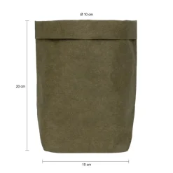 Bloempotten Voor Binnen-QUVIO Plantenzak uitwasbaar 10x10x20cm - Donker groen