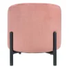 QUVIO Poef met vier metalen poten - Velvet - Vintage roze