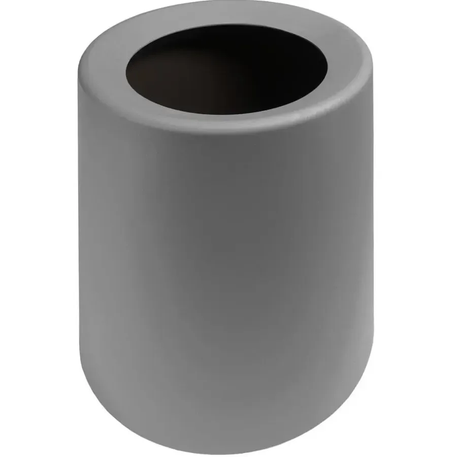 QUVIO Prullenbak plastic met binnenemmer - 12 L - Donker grijs