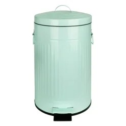 QUVIO Prullenbak retro - 12 L - Metaal - Groen