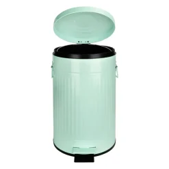 QUVIO Prullenbak retro - 12 L - Metaal - Groen