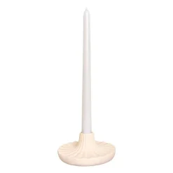 Kandelaars En Windlichten-QUVIO Ronde kandelaar - Keramiek - Beige