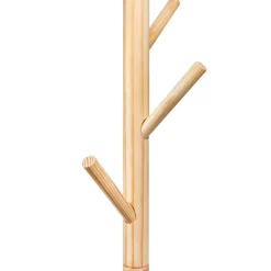 Kapstokken-QUVIO Staande kapstok hout - licht bruin