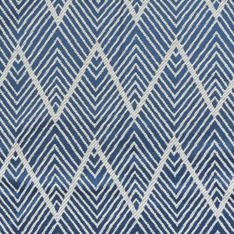 QUVIO Tafelkleed - 200 x 135 cm - Grafische print - Katoen - Grijsblauw