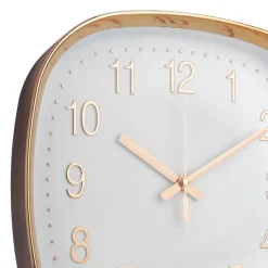 QUVIO Wandklok - 30 cm - Rosegoud en wit