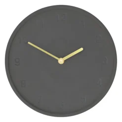 QUVIO Wandklok - 25cm - Beton - Antraciet