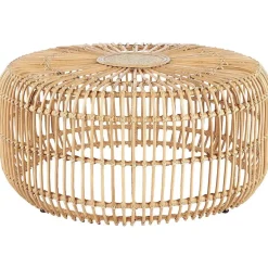 Tuintafels-Beliani RANDAZZO - Salontafel - Beige - Rotan
