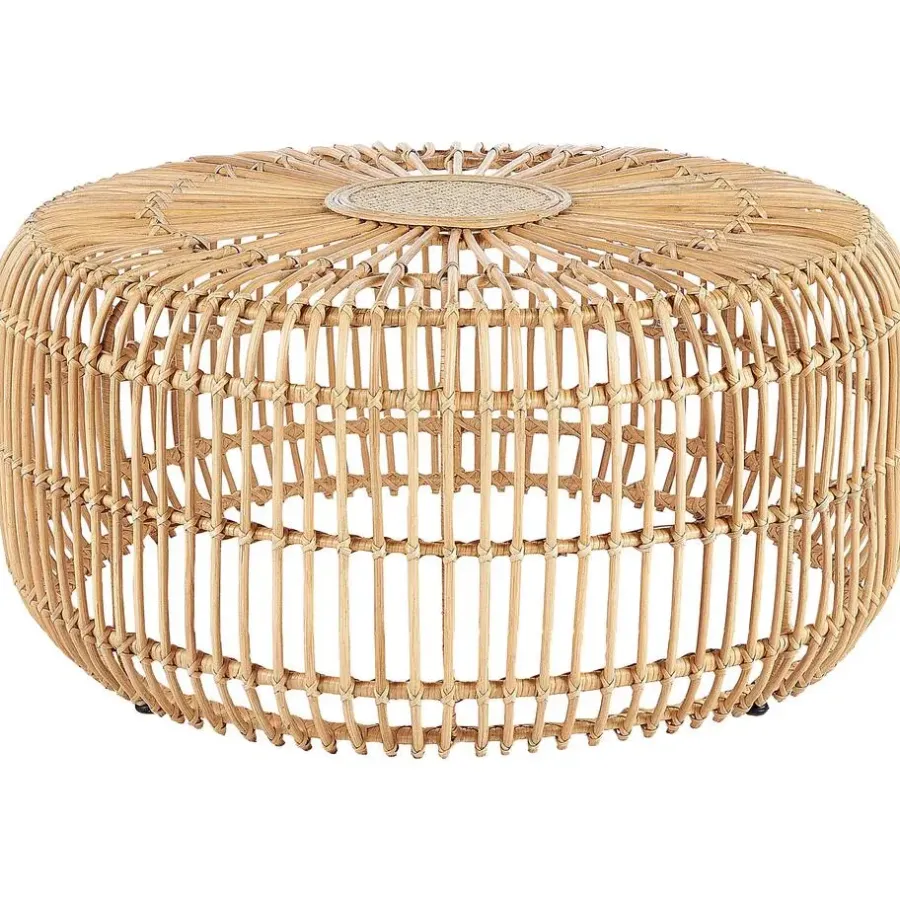Tuintafels-Beliani RANDAZZO - Salontafel - Beige - Rotan