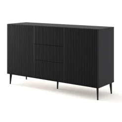 Dressoirs-Homlando Ravenna B dressoir ladekast 150 2D3S gefreesd MDF folie mat