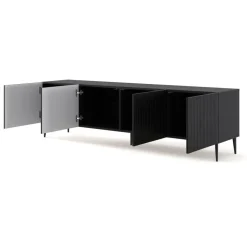 Tv Meubels-Homlando Ravenna B TV-meubel 200 4D gefreesd MDF folie mat