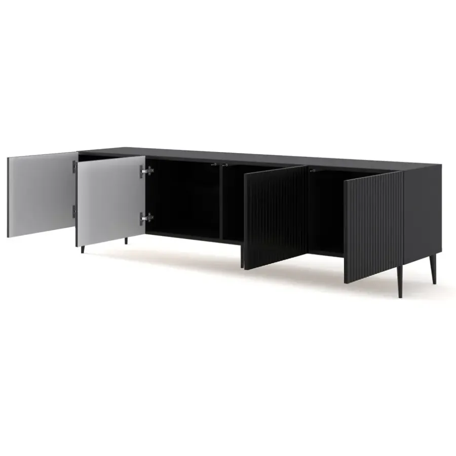 Tv Meubels-Homlando Ravenna B TV-meubel 200 4D gefreesd MDF folie mat
