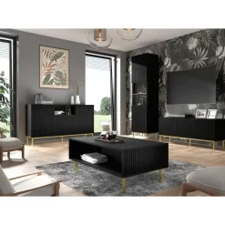 Tv Meubels-Homlando Ravenna B TV-meubel 200 4D gefreesd MDF folie mat