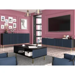 Homlando Ravenna F dressoir ladekast 200 3D3S gefreesd MDF folie met frame