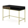 Kaptafels-Homlando Ravenna Kaptafel - Mat zwart / Artisan eik- Metaal