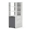Homlando Rek met bureau Samoa-Fuji 165cm craft wit / grafiet