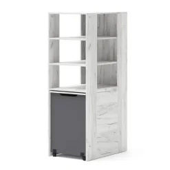 Homlando Rek met bureau Samoa-Fuji 165cm craft wit / grafiet