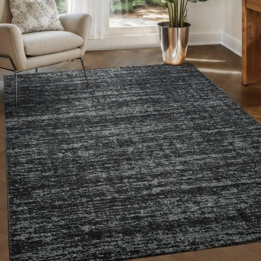 Muratap Relax Oslo - Laagpolig Effen Vloerkleed - Zwart - 200x290 CM