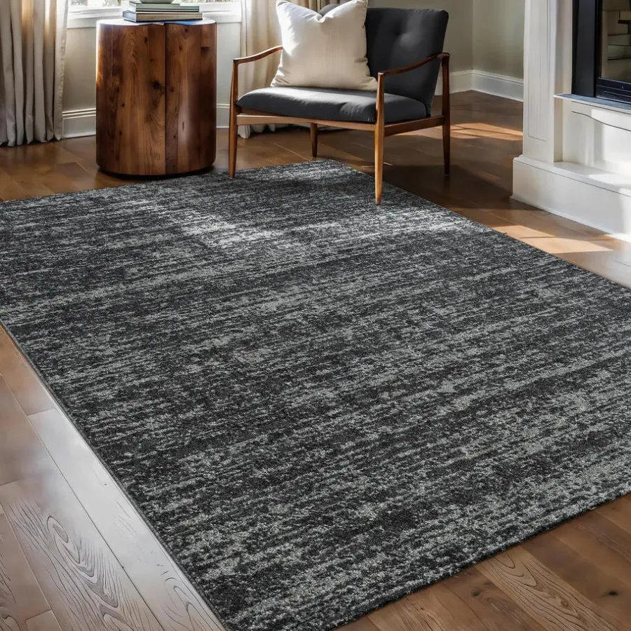 Muratap Relax Oslo - Laagpolig Effen Vloerkleed - Zwart - 200x290 CM
