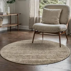 Muratap Relax Oslo - Laagpolig Effen Vloerkleed - Beige - 150 CM ROND