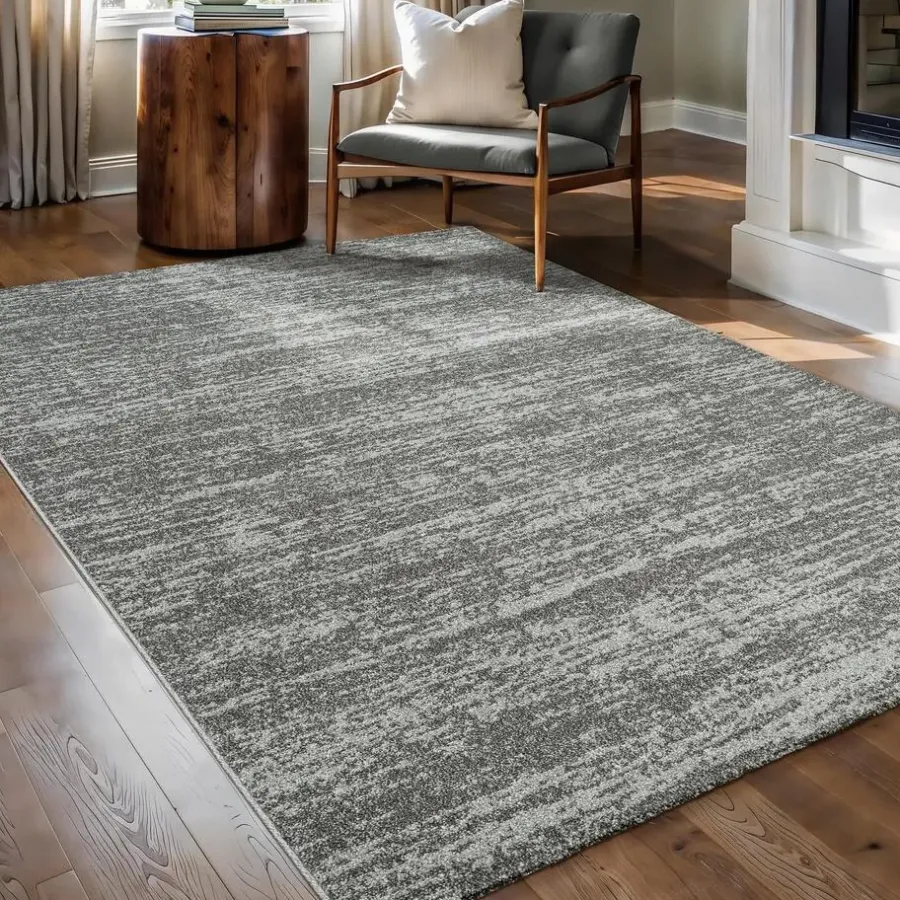 Vloerkleden|Laagpolige Vloerkleden-Muratap Relax Oslo - Laagpolig Effen Vloerkleed - Grijs - 140x200 CM