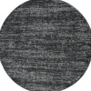Vloerkleden|Ronde Vloerkleden-Muratap Relax Oslo - Laagpolig Effen Vloerkleed - Zwart Grijs - 200 CM ROND