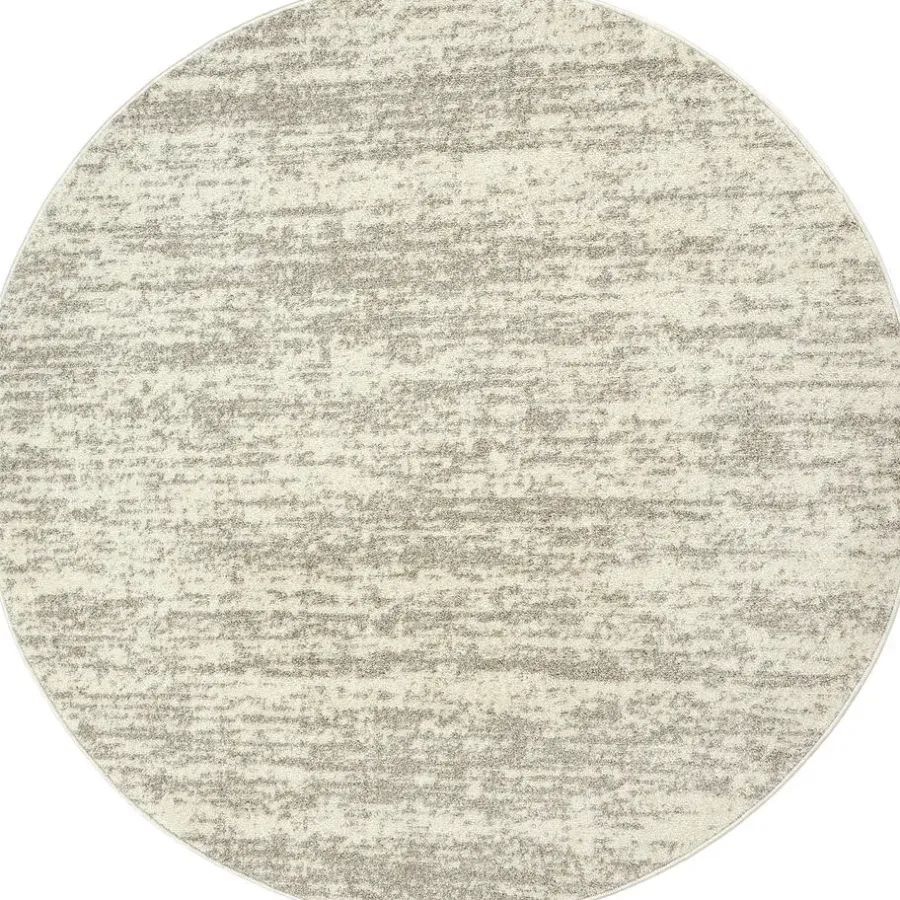 Ronde Vloerkleden-Muratap Relax Oslo - Laagpolig Effen Vloerkleed - Creme - 200 CM ROND