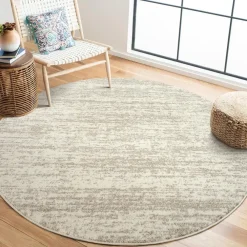 Ronde Vloerkleden-Muratap Relax Oslo - Laagpolig Effen Vloerkleed - Creme - 200 CM ROND