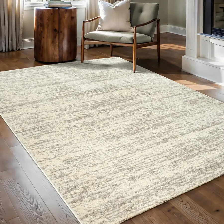 Vloerkleden|Laagpolige Vloerkleden-Muratap Relax Oslo - Laagpolig Effen Vloerkleed - Creme - 200x290 CM