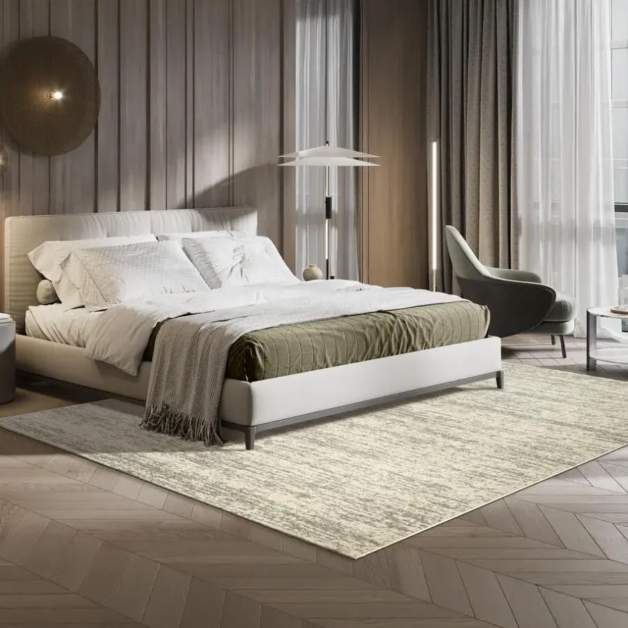 Vloerkleden|Laagpolige Vloerkleden-Muratap Relax Oslo - Laagpolig Effen Vloerkleed - Creme - 200x290 CM