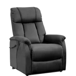 Fauteuils-Leen Bakker Relaxfauteuil Colorado - sta-op - donkergrijs