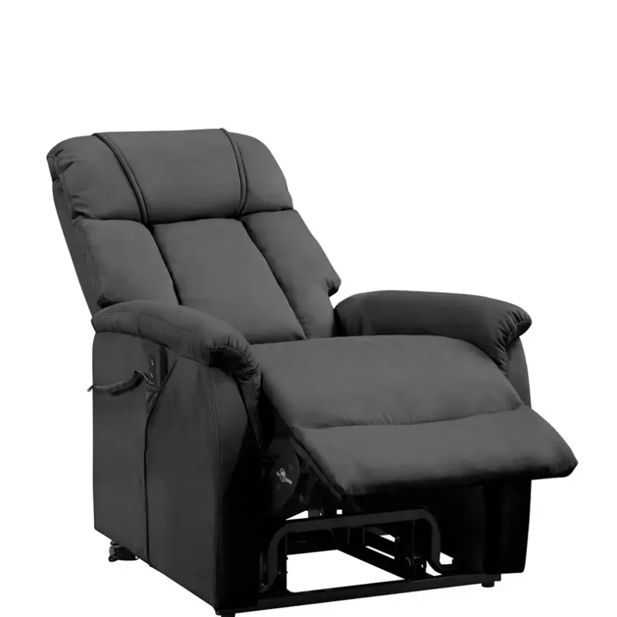Fauteuils-Leen Bakker Relaxfauteuil Colorado - sta-op - donkergrijs