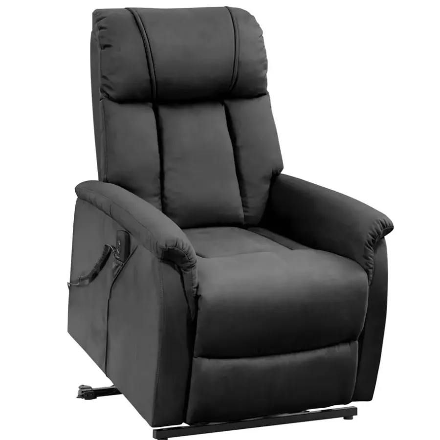 Fauteuils-Leen Bakker Relaxfauteuil Colorado - sta-op - donkergrijs