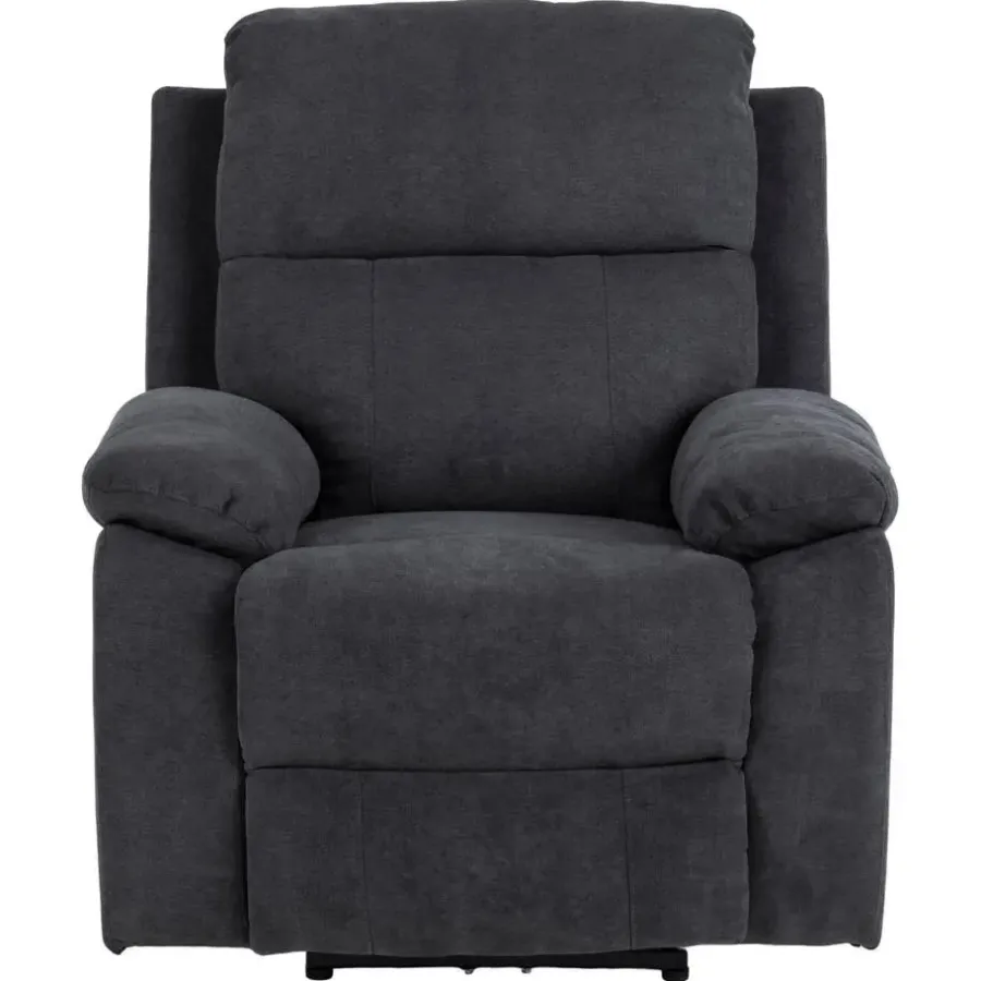 Fauteuils-Giga Living Relaxfauteuil Donkergrijs - 95x90x98cm - Verstelbaar - Rinda