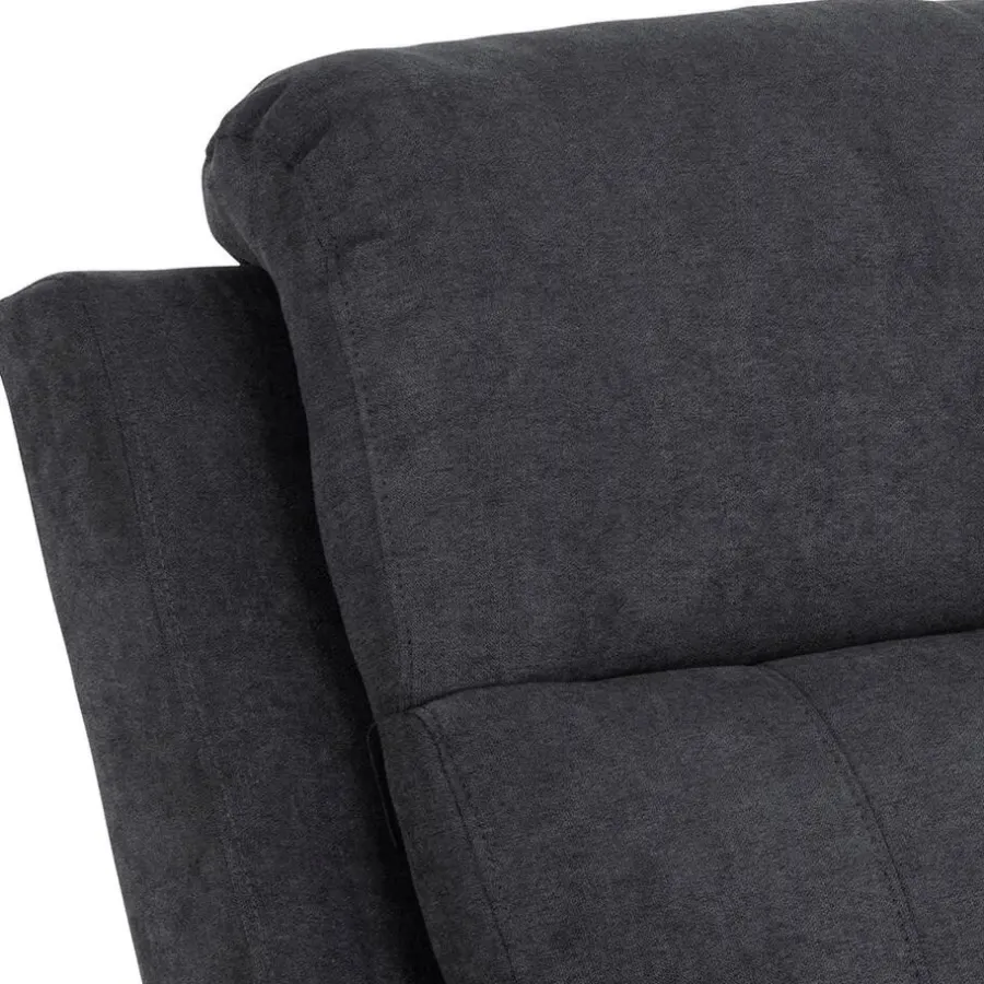 Fauteuils-Giga Living Relaxfauteuil Donkergrijs - 95x90x98cm - Verstelbaar - Rinda