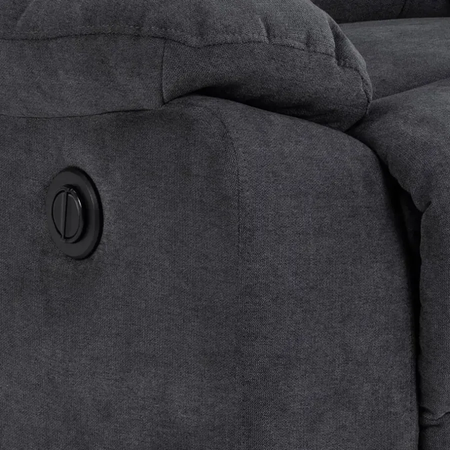 Fauteuils-Giga Living Relaxfauteuil Donkergrijs - 95x90x98cm - Verstelbaar - Rinda
