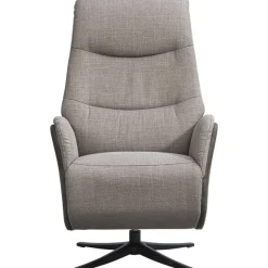 Leen Bakker Relaxfauteuil Herman - elektrisch verstelbaar - duo-stof grijs