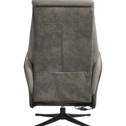 Leen Bakker Relaxfauteuil Herman - elektrisch verstelbaar - duo-stof grijs