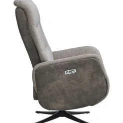 Leen Bakker Relaxfauteuil Herman - elektrisch verstelbaar - duo-stof grijs